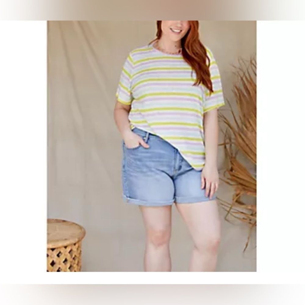 Candace Cameron Bure dark wash Denim Short 20W NWT - Picture 5 of 9